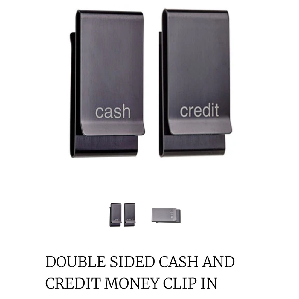 NWT- Men in Cities- Metal Double Sided Cash and Credit Money Clip